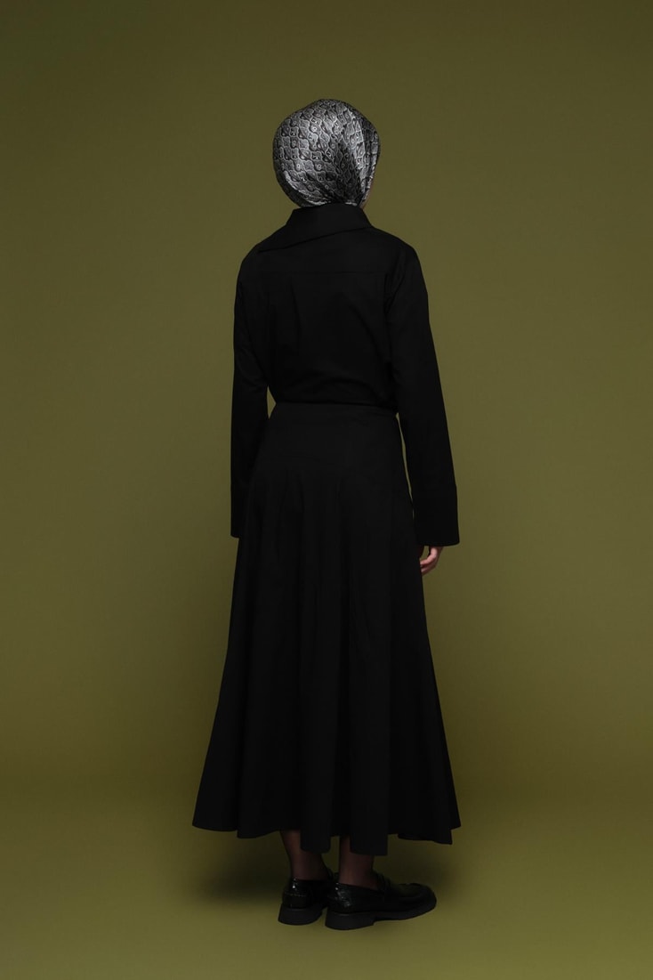 Poplin Etek Siyah