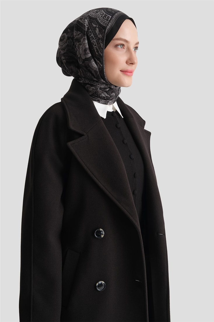 Reglan Kol Kaşe Kaban Siyah 