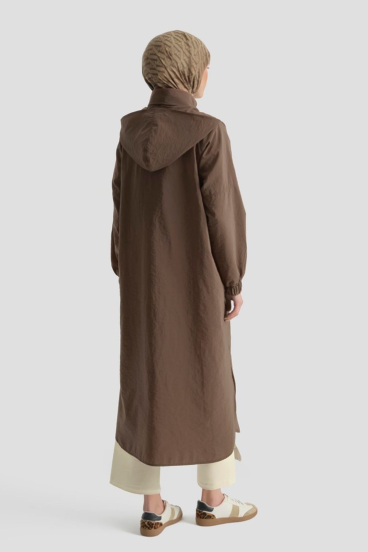 Kapüşonlu Yağmurluk Acı Kahve