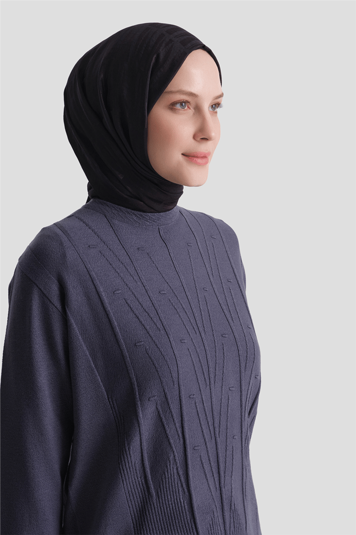 Başak Desenli Kazak İndigo 