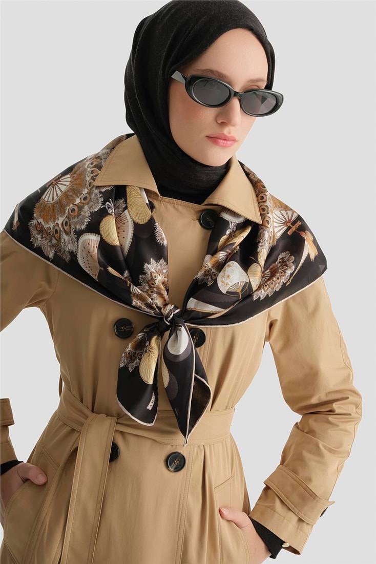 Düğmeli Basic Trençkot Camel