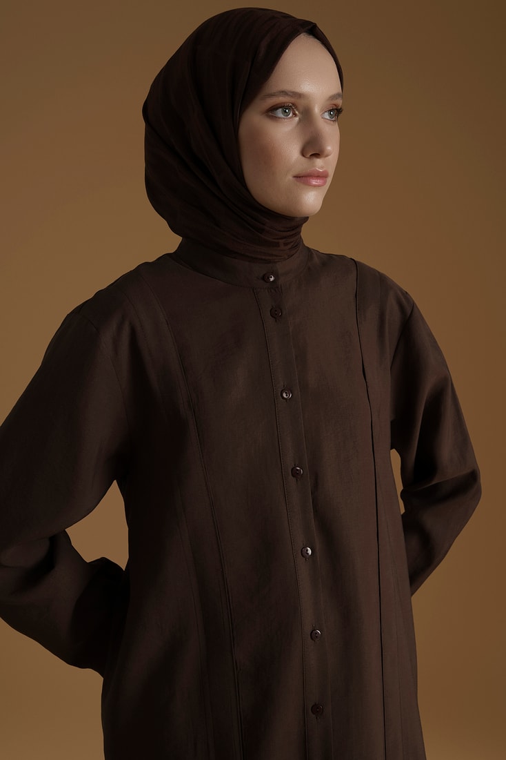 Kupra Tunik Elbise Acı Kahve