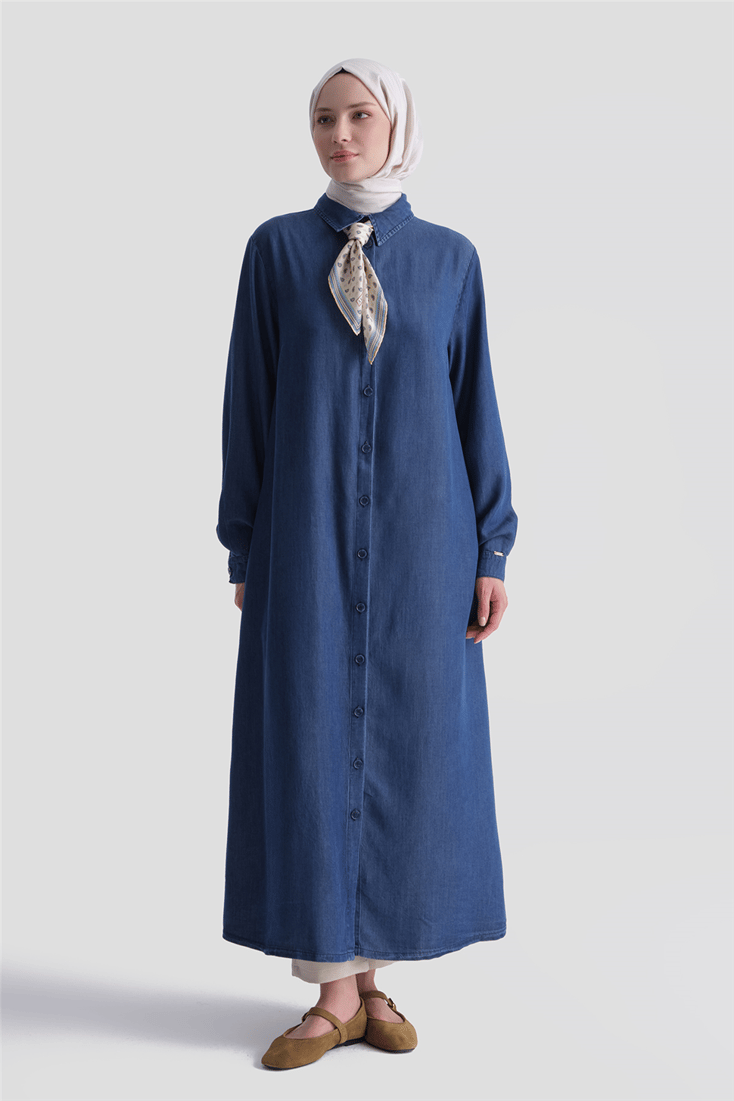 Tensel Tunik Elbise İndigo