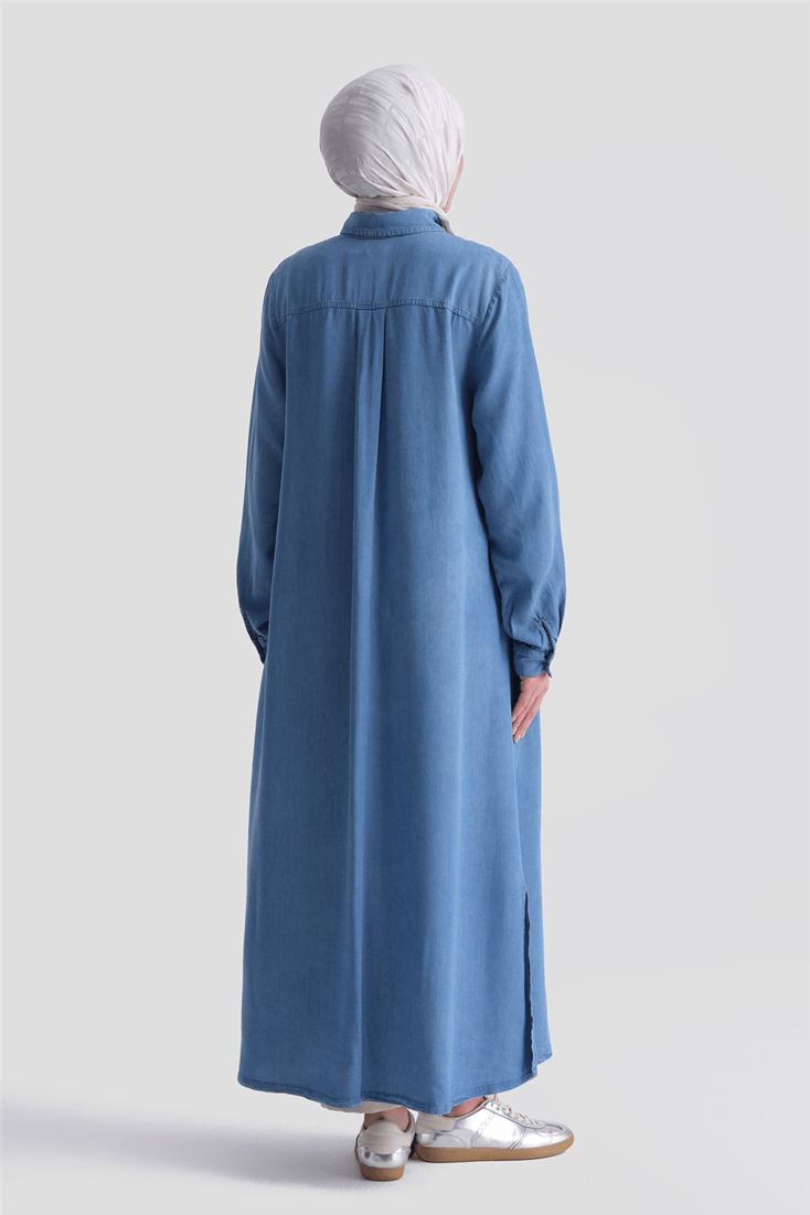 Tensel Tunik Elbise Mavi