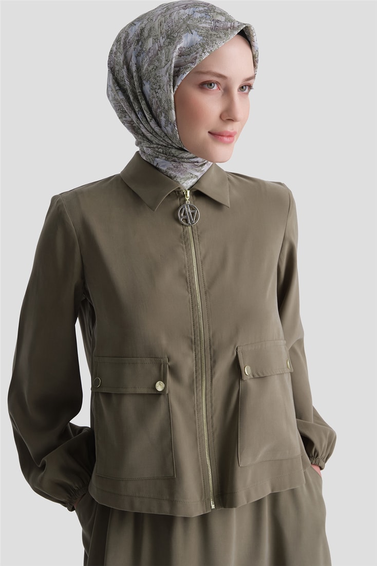 Armine Basic Ceketli Takım Haki