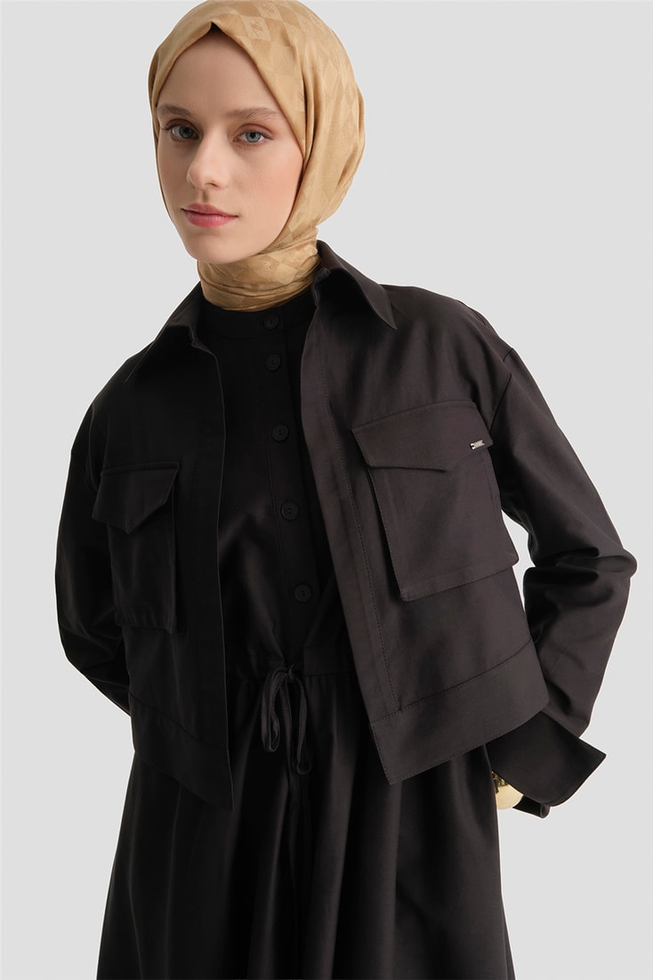 Ceketli Elbise Takım Siyah