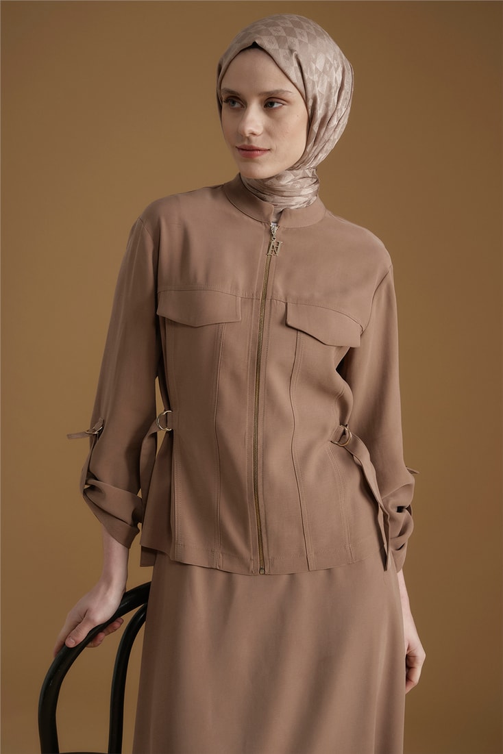 Tensel Karışımlı Takım Camel