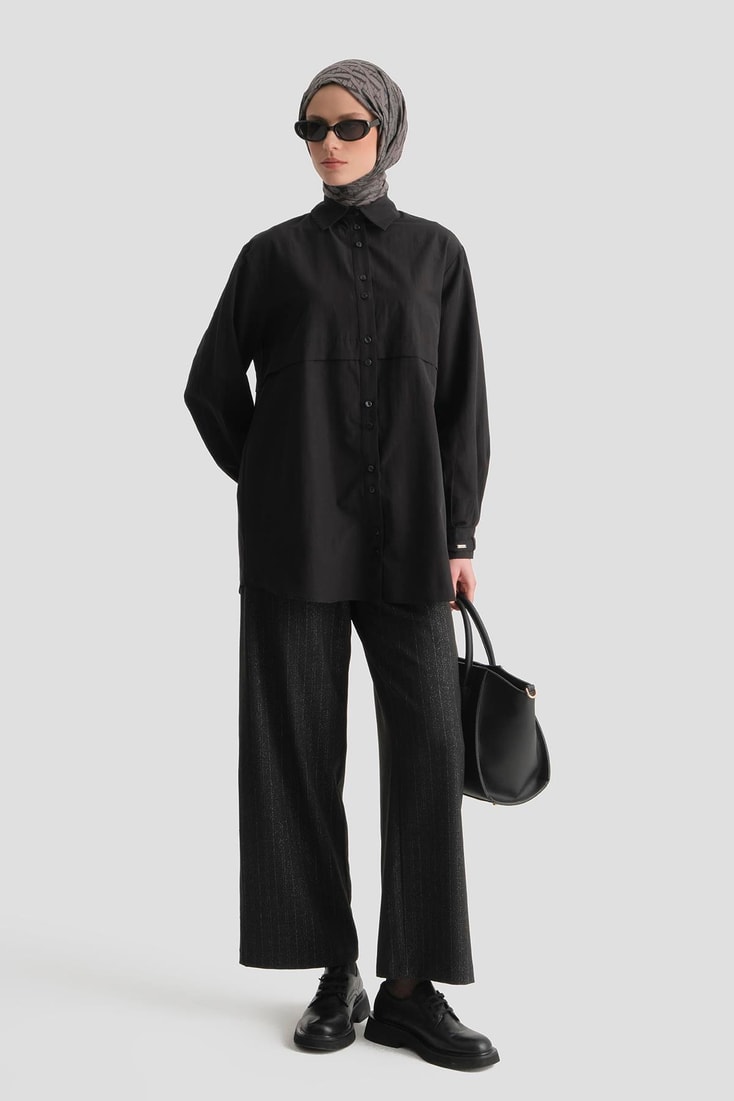 Armine Aller Parçalı Tunik Siyah