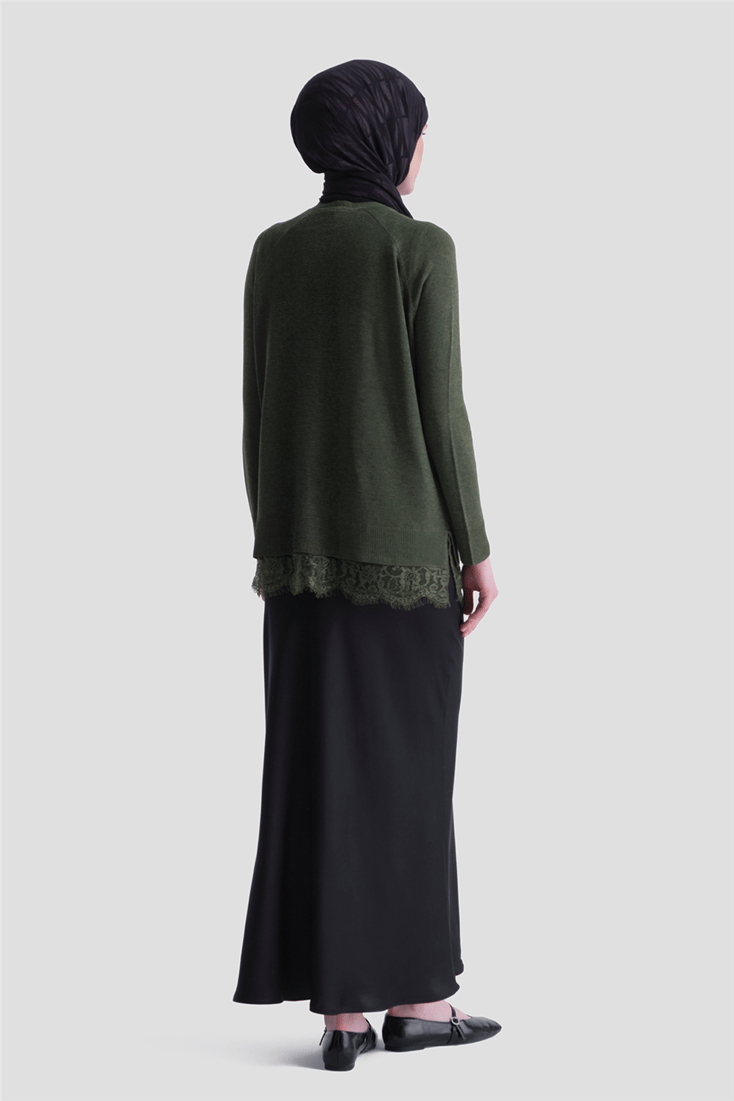 Dantelli Rayon Tunik Haki 