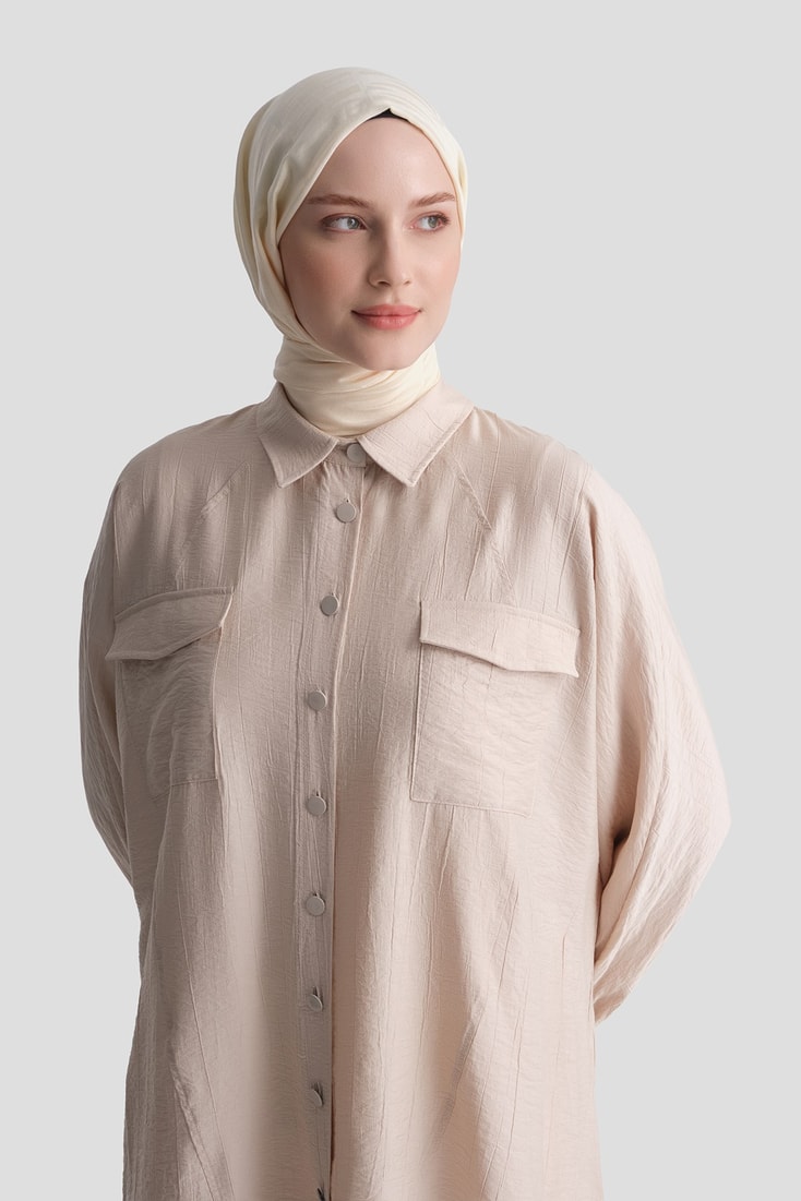 Rayon Karışımlı Tunik BEJ