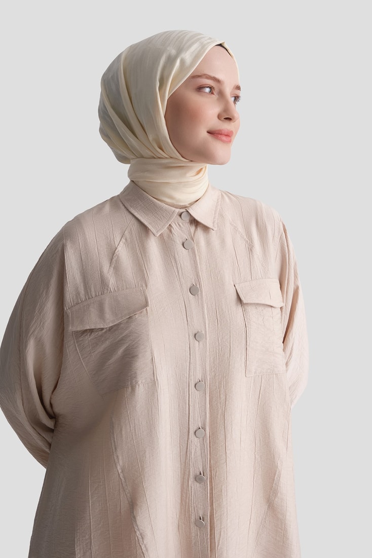 Rayon Karışımlı Tunik BEJ