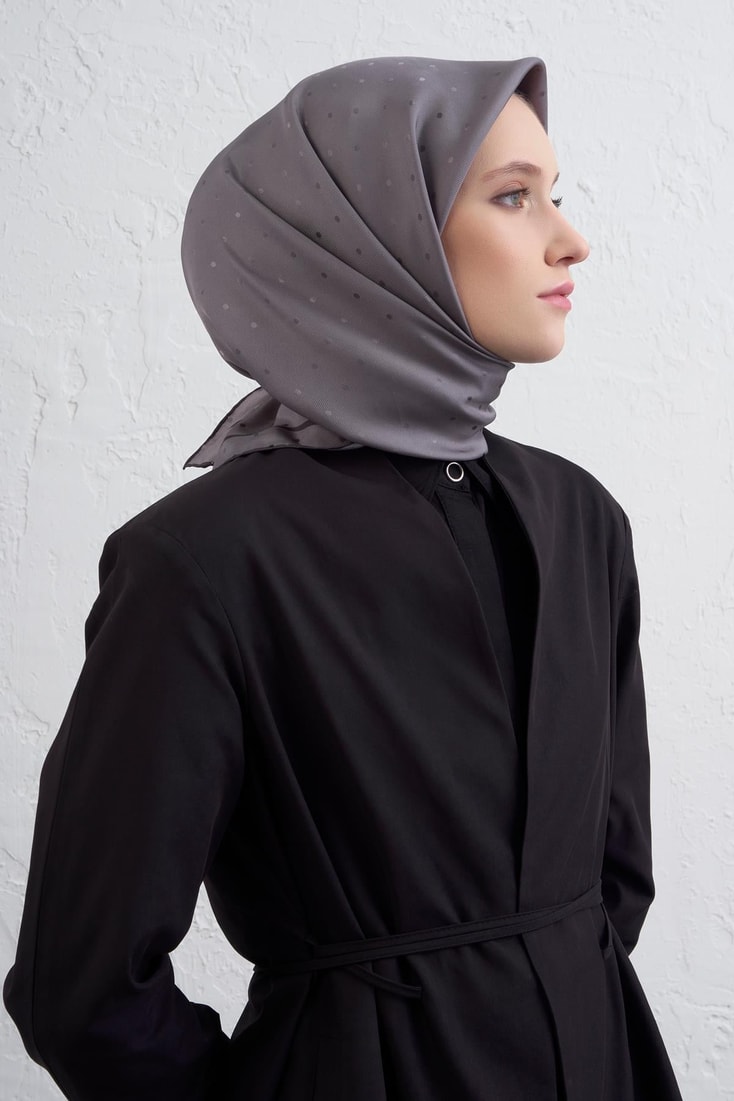 Armine Jakarlı İpek Eşarp Puantiyeli 21Ka8668 2 23