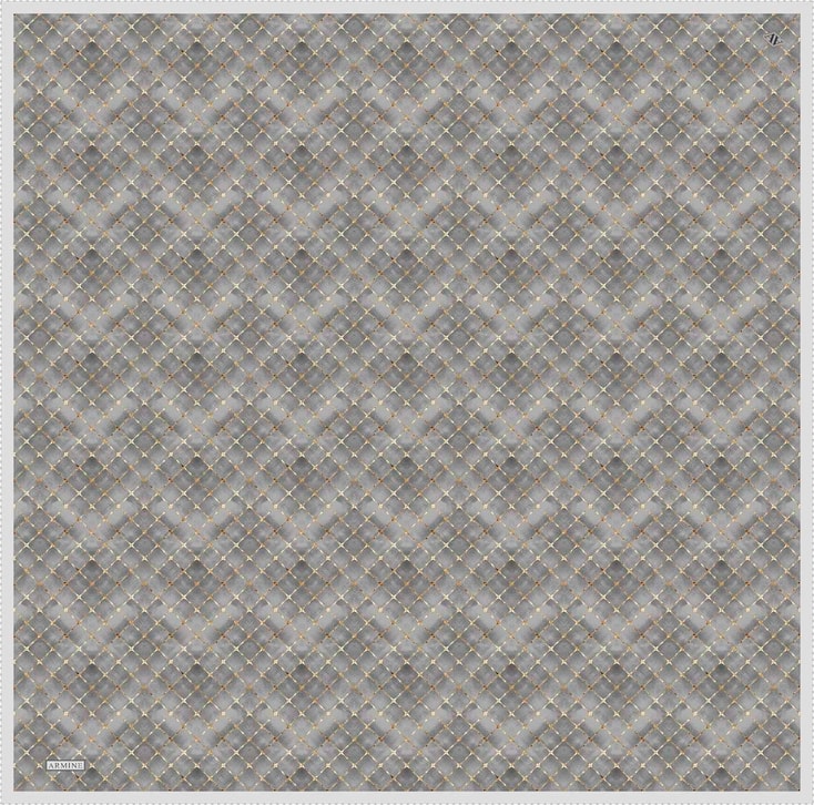 Armine Soyut Desenli Twill Saf İpek Eşarp 9259D 01 83 