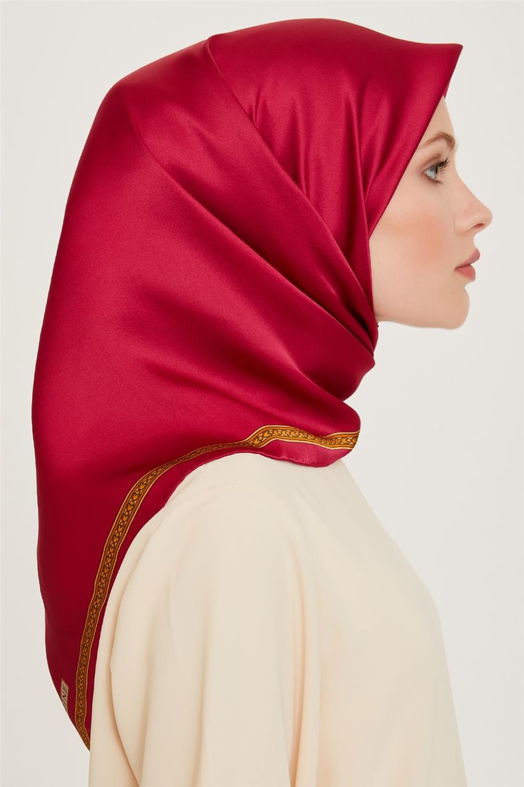 Armine Klasik Desenli Sura Saf İpek Eşarp 9261D 07 09 