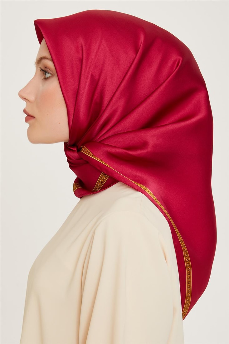 Armine Klasik Desenli Sura Saf İpek Eşarp 9261D 07 09 