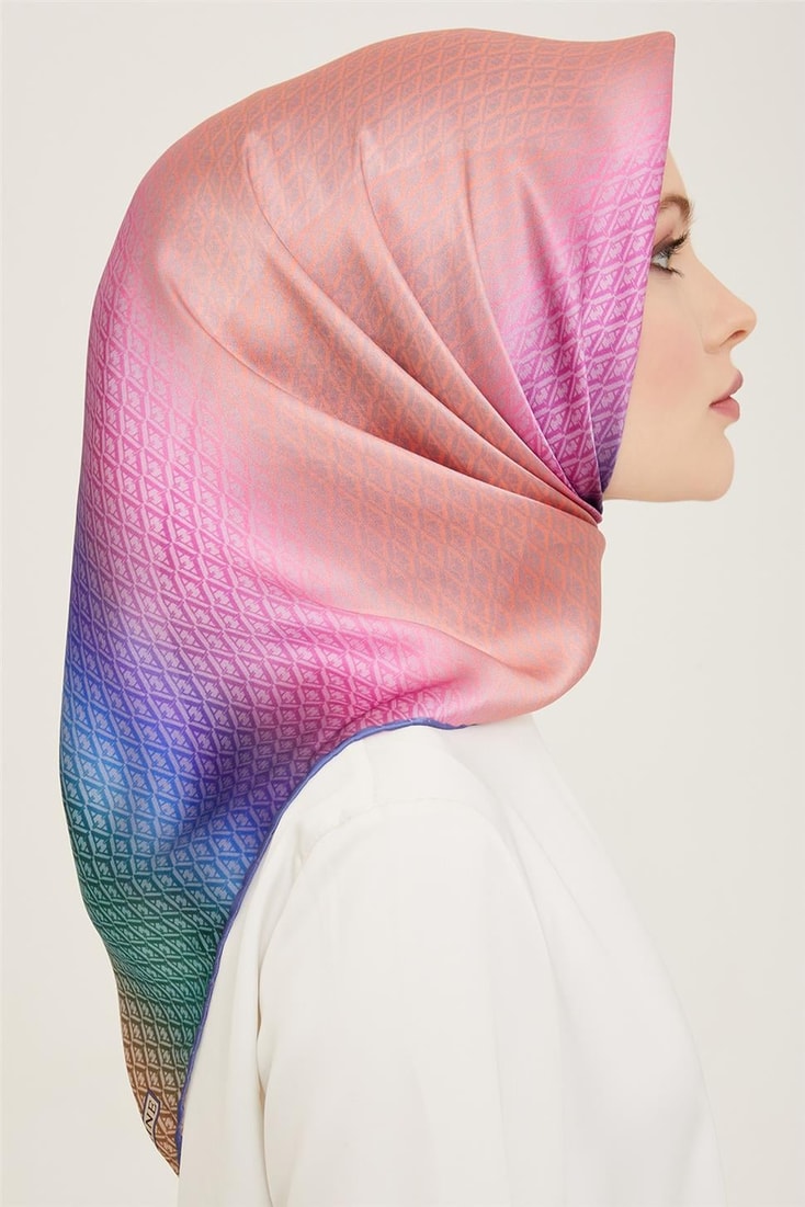 Armine Monogram Desenli Twill İpek Eşarp 24Ya9104 52 03