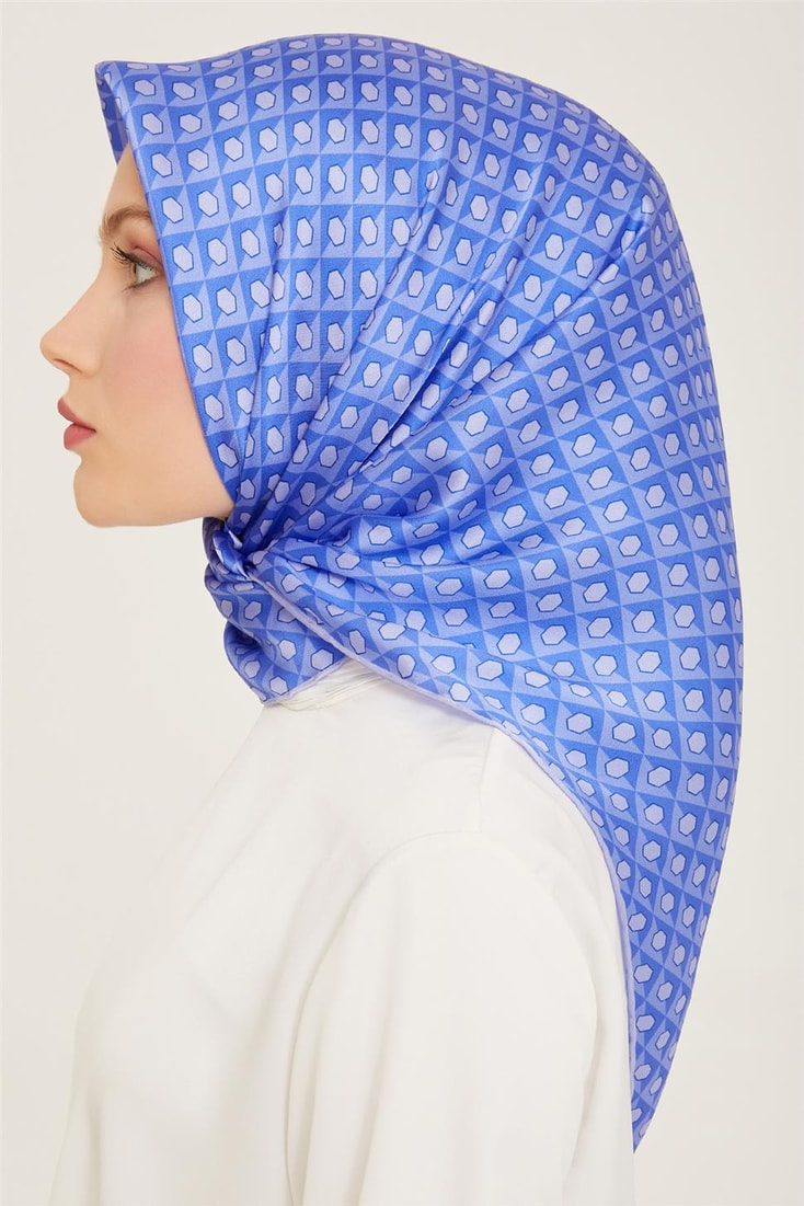 Armine Geometrik Desenli Twill İpek Eşarp 24Ya9109 53 03 