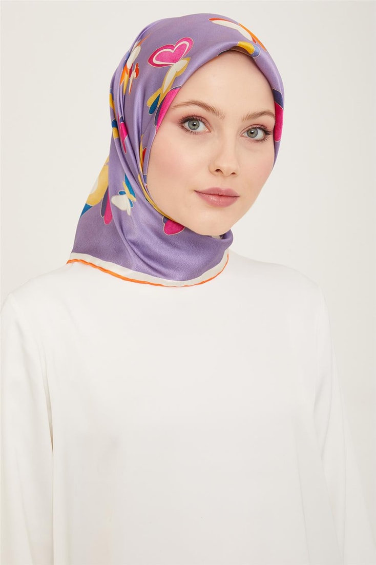 Armine Obje Desenli Twill İpek Eşarp 24Ya9146 33 31 