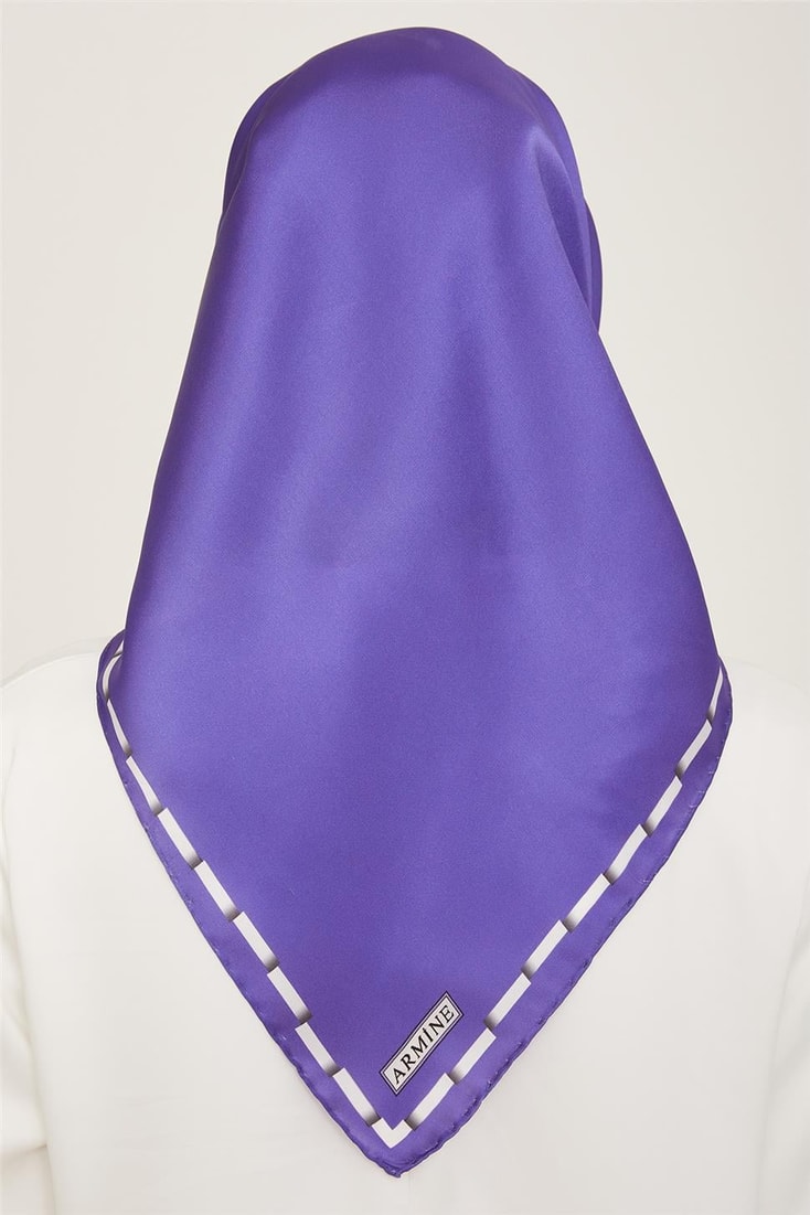Armine Klasik Desenli Twill İpek Eşarp 24Ya9165 31 56