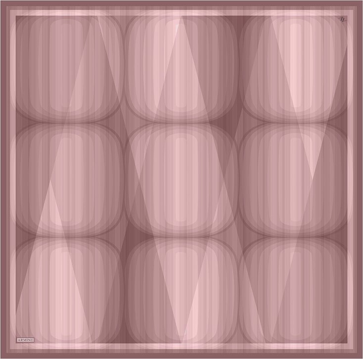 Armine Geometrik Desenli Saf İpek Twill Eşarp 9402D 05 