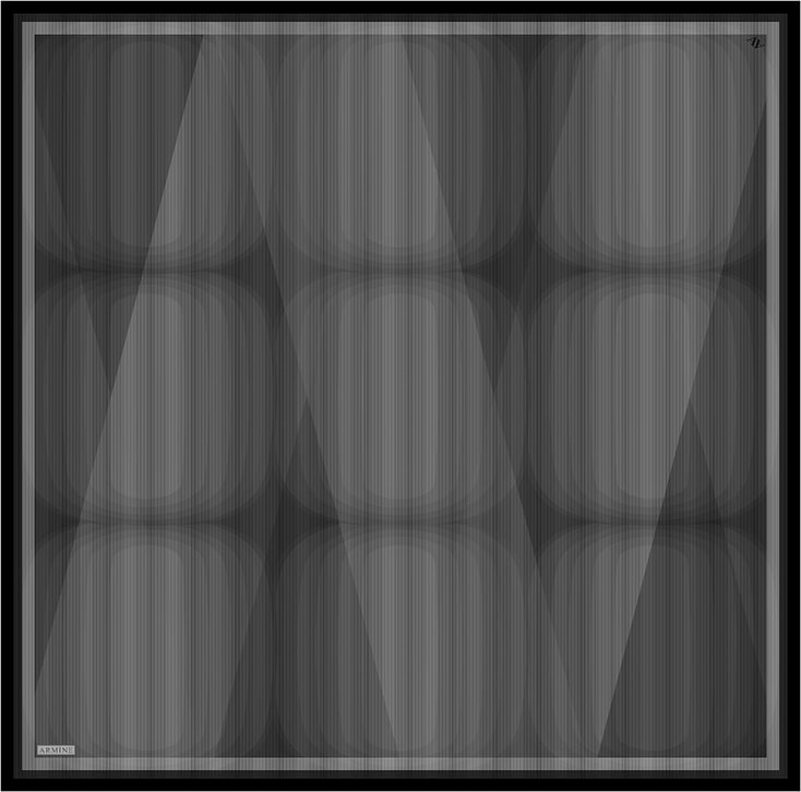 Armine Geometrik Desenli Saf İpek Twill Eşarp 9402D 54