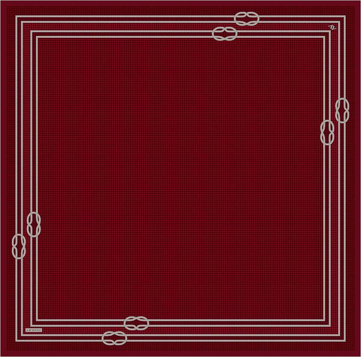 Armine Klasik Desenli Saf İpek Twill Eşarp 9404D 82