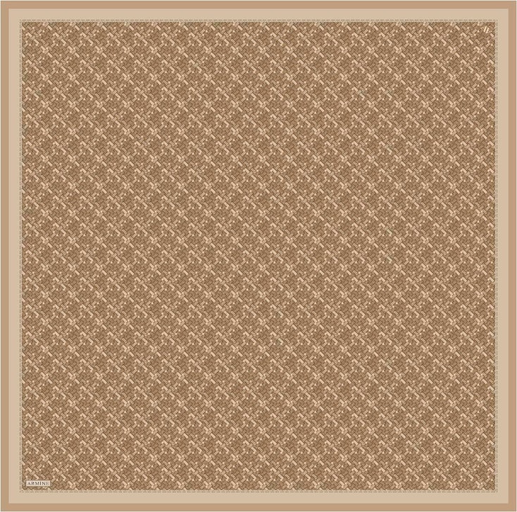 Armine Soyut Desenli Saf İpek Twill Eşarp 9405D 06
