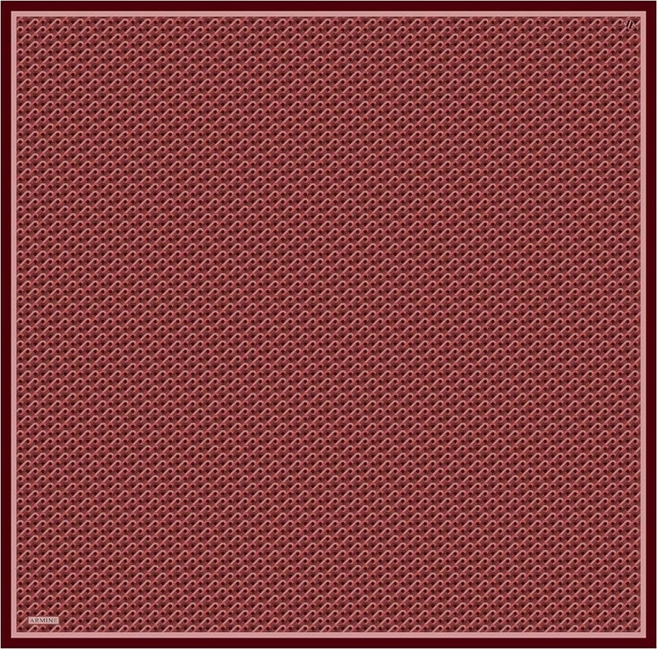 Armine Geometrik Desenli Saf İpek Twill Eşarp 9417D 35