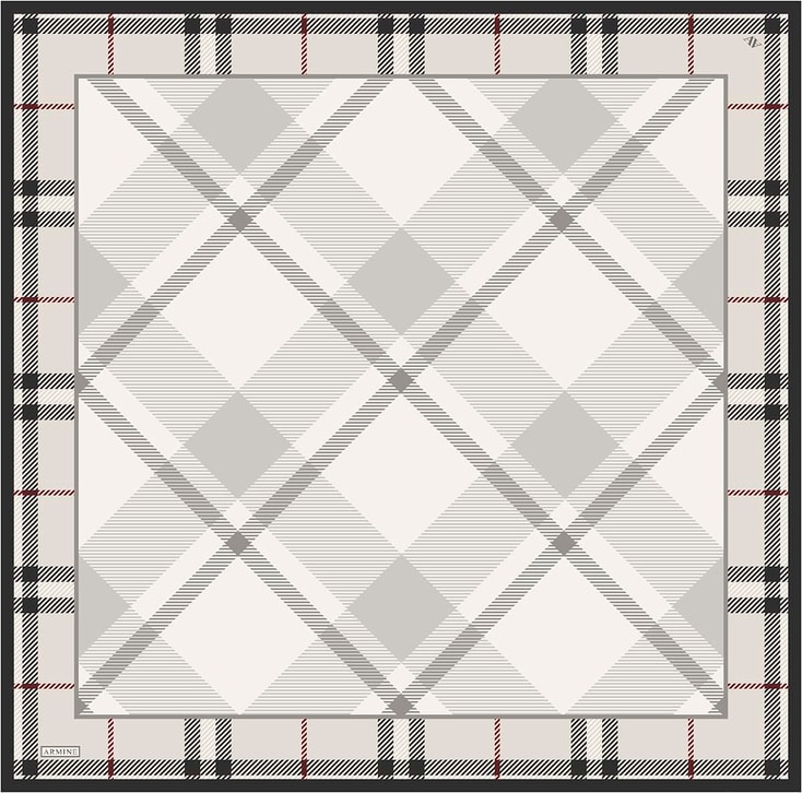 Armine Geometrik Desenli Saf İpek Twill Eşarp 9418D 82 