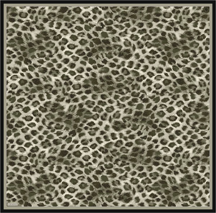 Armine Klasik Desenli Saf İpek Twill Eşarp 9425D 32 