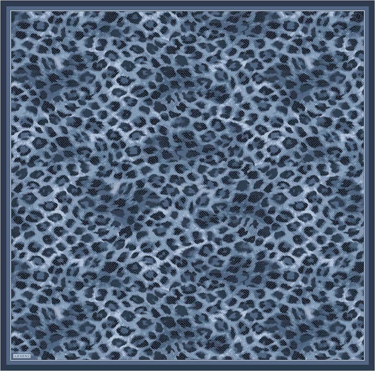 Armine Klasik Desenli Saf İpek Twill Eşarp 9425D 33 