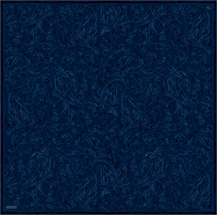 Armine Soyut Desenli Saf İpek Twill Eşarp 9431D 03 