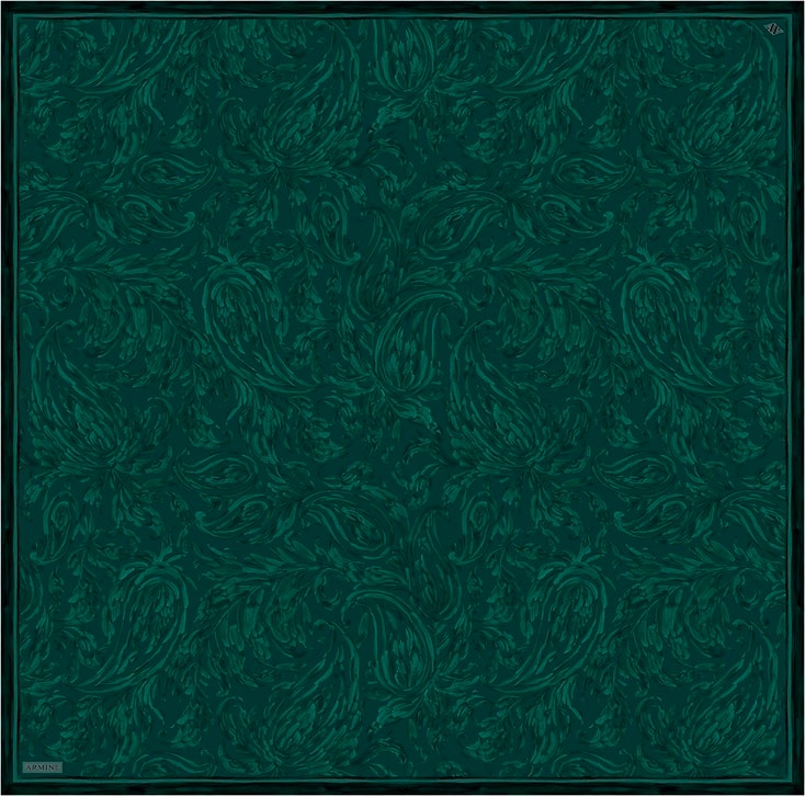 Armine Soyut Desenli Saf İpek Twill Eşarp 9431D 06 