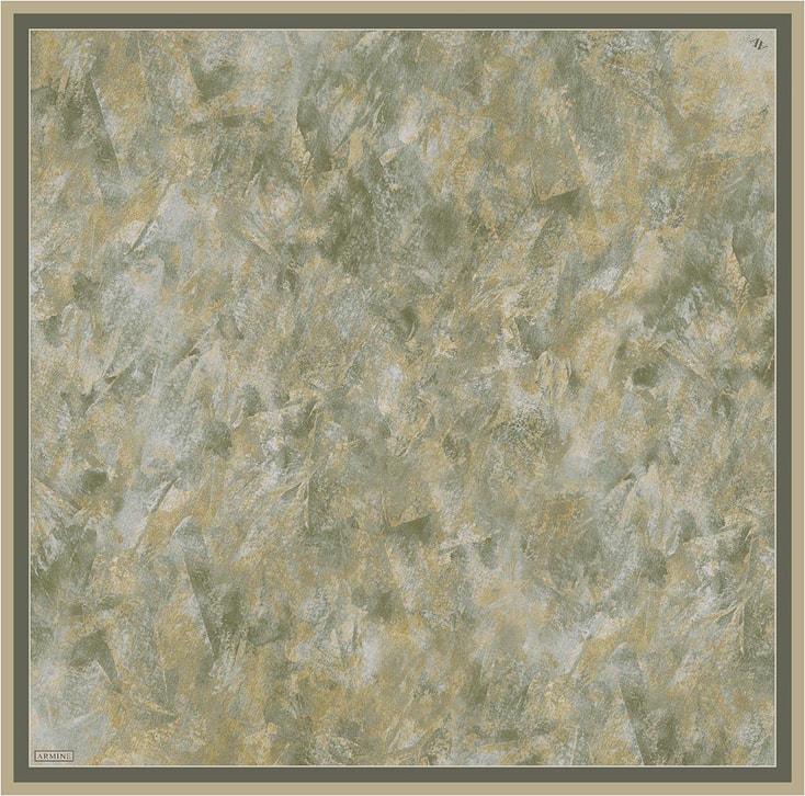 Armine Soyut Desenli Saf İpek Twill Eşarp 9433D 36 