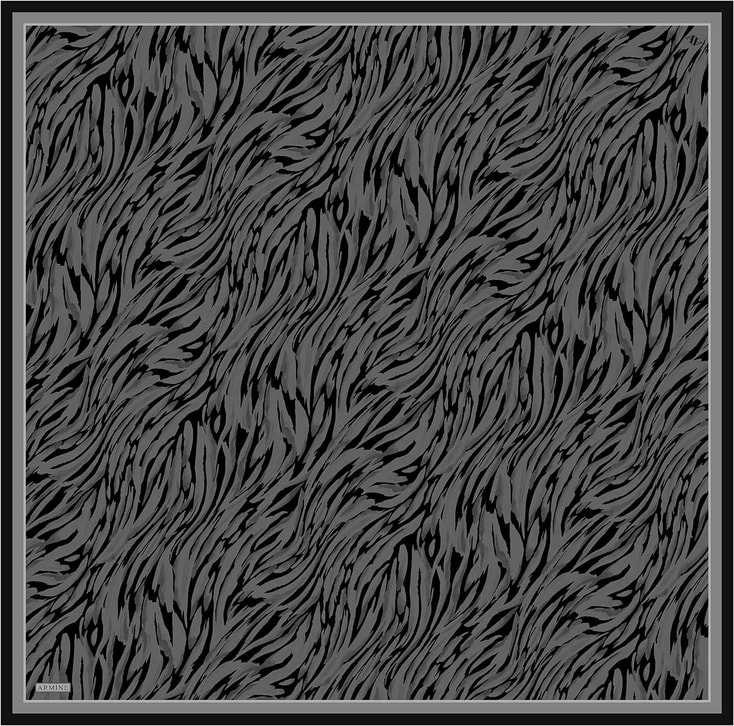 Armine Klasik Desenli Saf İpek Twill Eşarp 9435D 43 