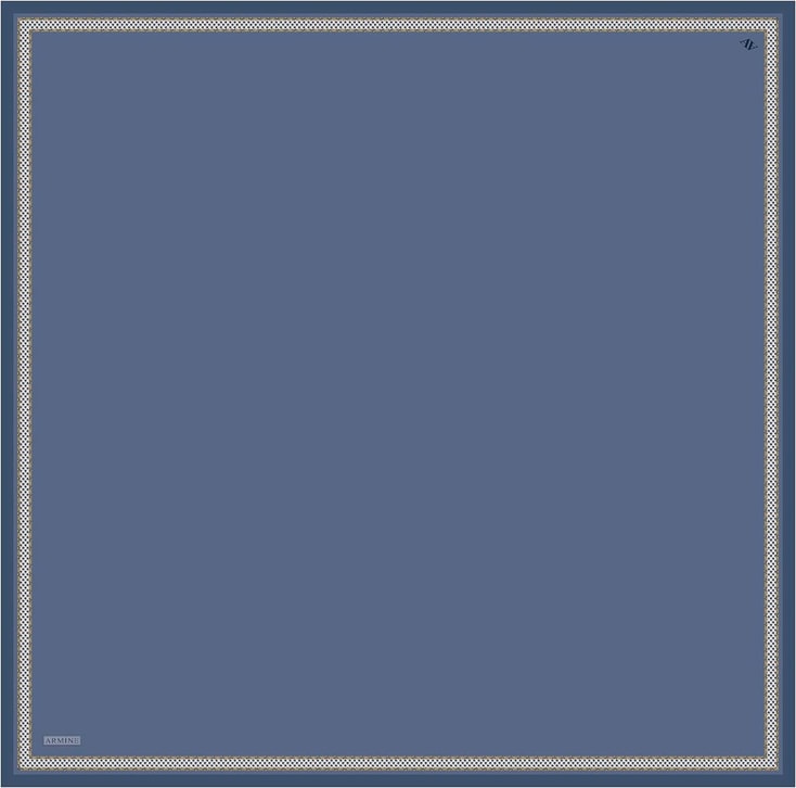 Armine Su Yolu Desenli Saf İpek Twill Eşarp 9444D 11