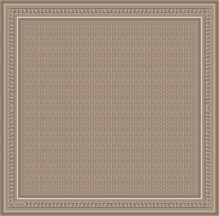 Armine Klasik Desenli Saf İpek Sura Eşarp 9301D 06 
