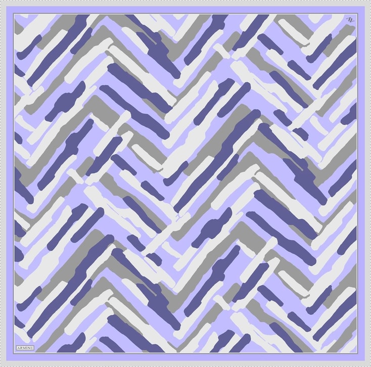 Armine Geometrik Desenli Saf İpek Sura Eşarp 9303D 87 