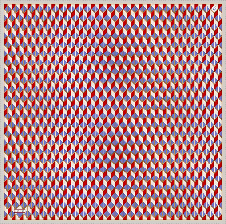 Armine Geometrik Desenli Saf İpek Sura Eşarp 9309D 01 