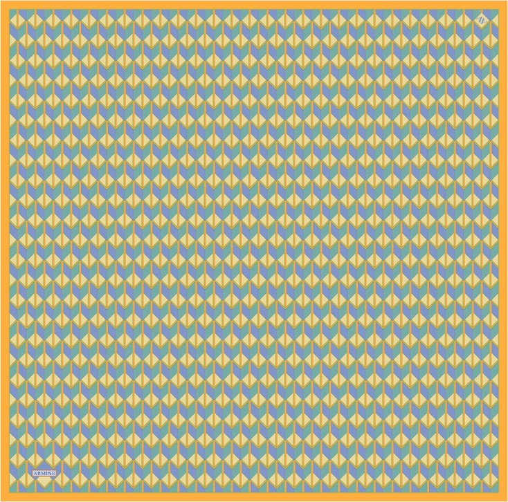 Armine Geometrik Desenli Saf İpek Sura Eşarp 9309D 05 