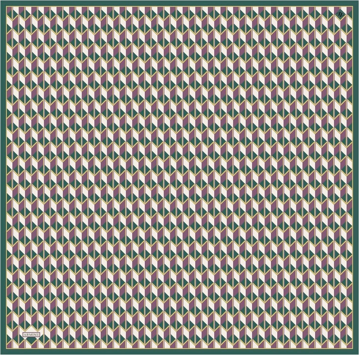 Armine Geometrik Desenli Saf İpek Sura Eşarp 9309D 84 