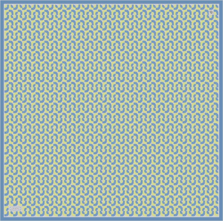 Armine Klasik Desenli Saf İpek Twill Eşarp 9321D 81