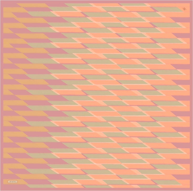 Armine Geometrik Desenli Saf İpek Sura Eşarp 9325D 56 