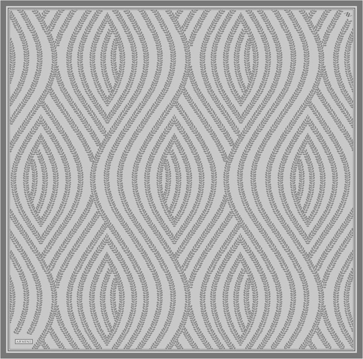 Armine Klasik Desenli Saf İpek Sura Eşarp 9351D 51