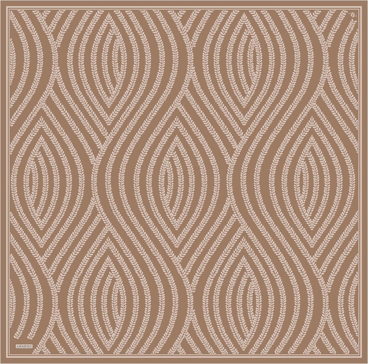 Armine Klasik Desenli Saf İpek Sura Eşarp 9351D 87