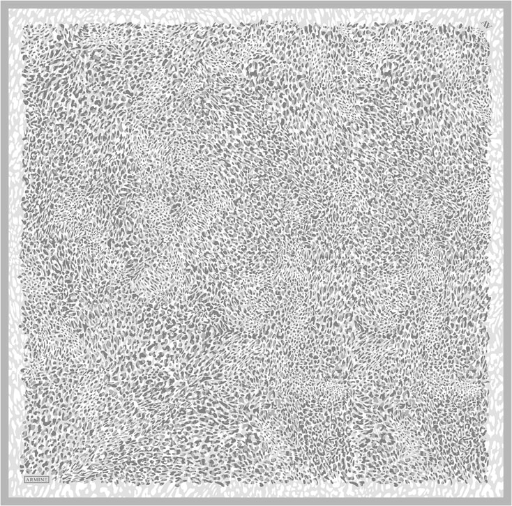 Armine Leopar Desenli Saf İpek Twill Eşarp 9352D 83 
