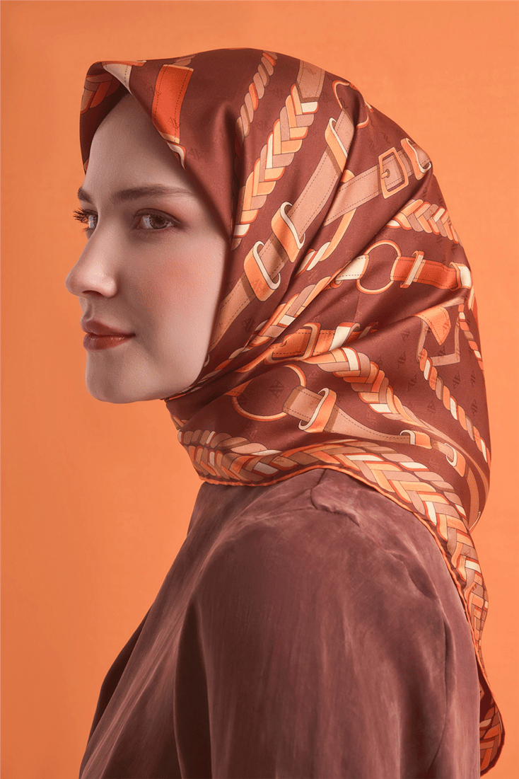 Armine Jakarlı İpek Eşarp 9607D 02 