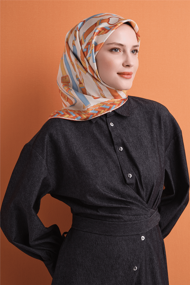 Armine Jakarlı İpek Eşarp 9607D 80 