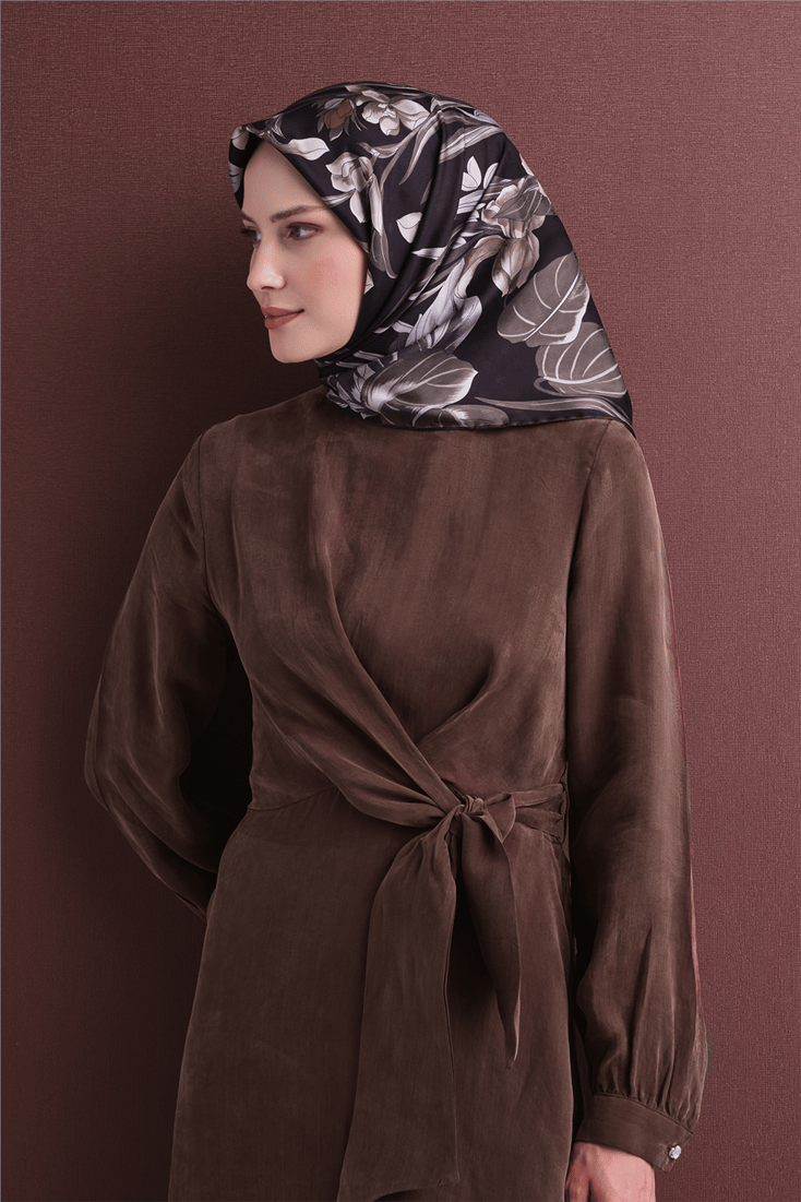 Armine Jakarlı İpek Eşarp 9608D 57 