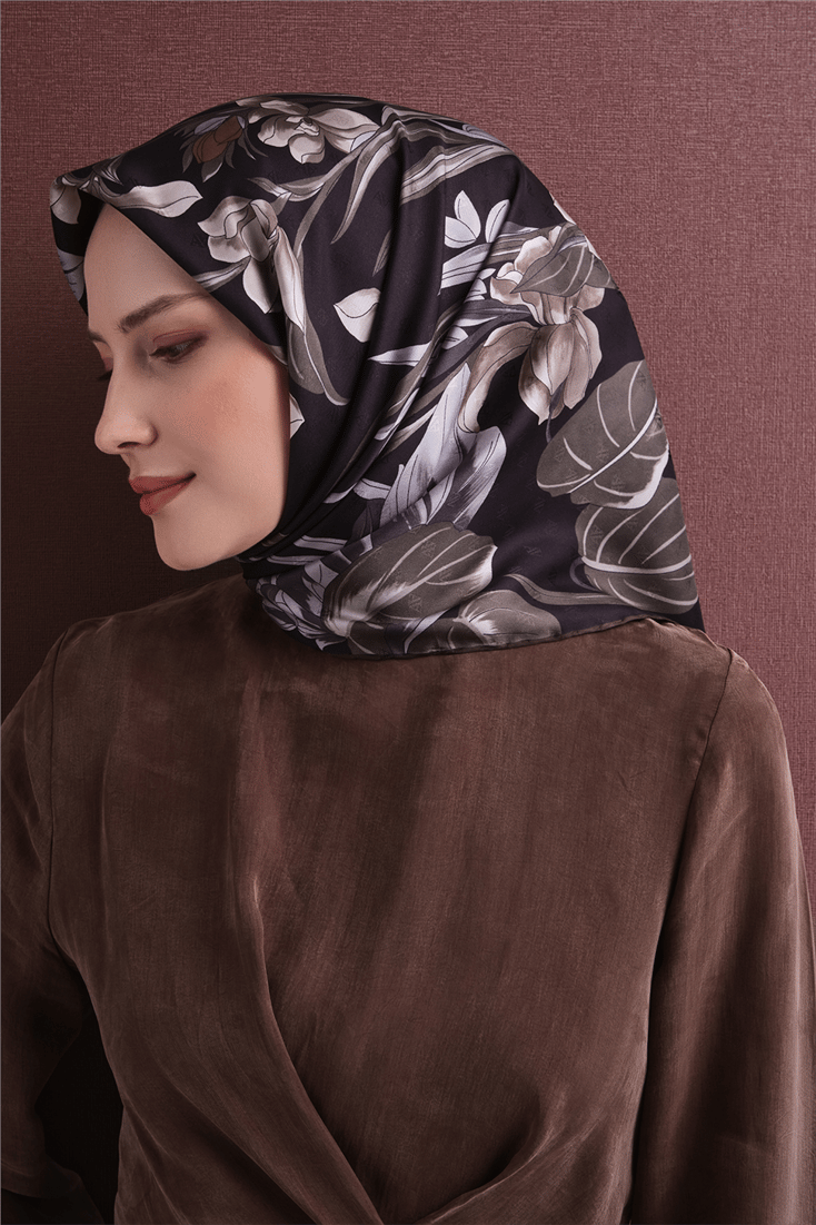 Armine Jakarlı İpek Eşarp 9608D 57 